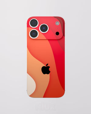 Skin premium para iPhone diseño Flux Flare, vista frontal con acabado mate