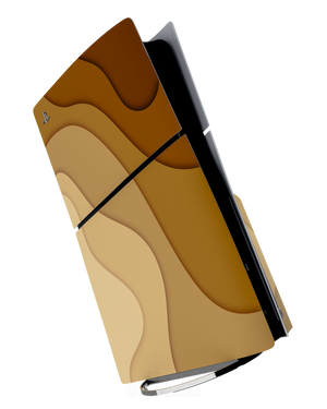 Skin premium para Playstation diseño Flux Sienna, vista frontal con acabado mate