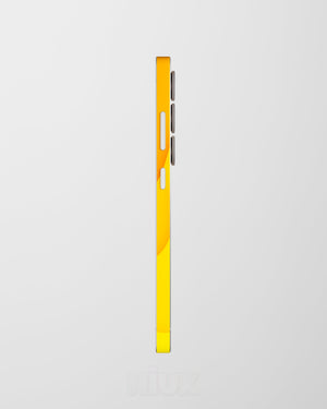 Skin premium para Samsung diseño Flux Solar, vista lateral derecha con ajuste preciso