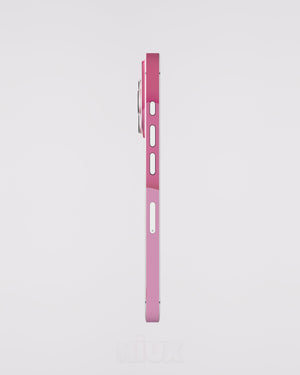 Skin premium para iPhone diseño Flux Velvet, vista lateral izquierda con acabado mate