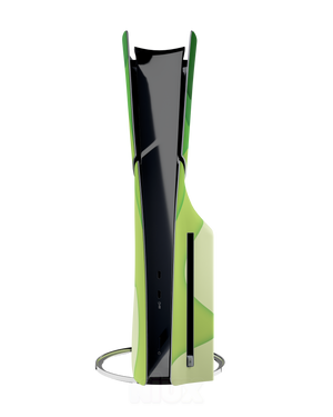 Skin premium para Playstation diseño Flux Verde Terra, vista lateral derecha con ajuste preciso