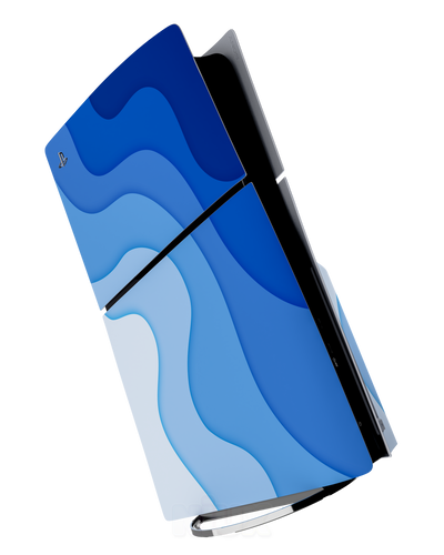 Skin premium para Playstation diseño Flux Abyss, vista frontal con acabado mate