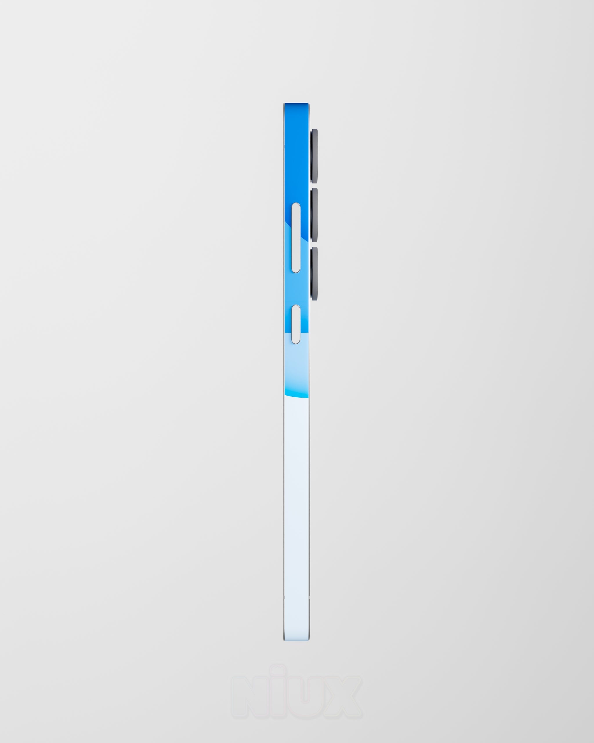 Skin premium para Samsung diseño Flux Abyss, vista lateral derecha con ajuste preciso