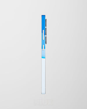 Skin premium para Samsung diseño Flux Abyss, vista lateral derecha con ajuste preciso