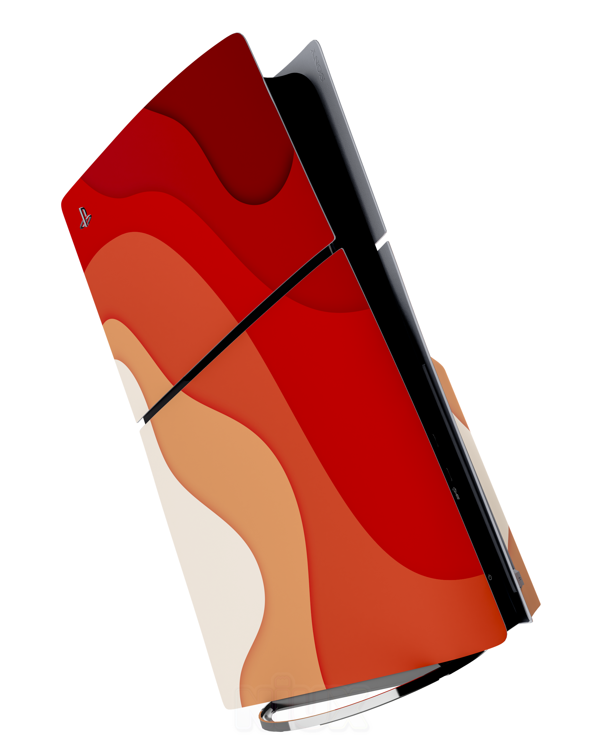 Skin premium para Playstation diseño Flux Flare, vista frontal con acabado mate