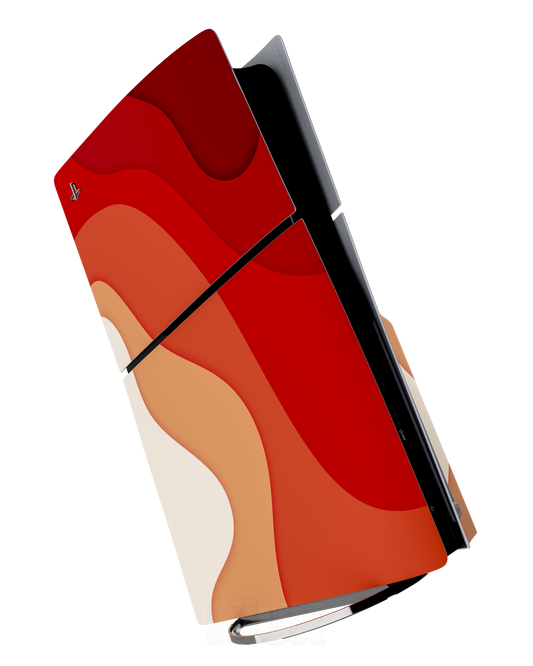 Skin premium para Playstation diseño Flux Flare, vista frontal con acabado mate