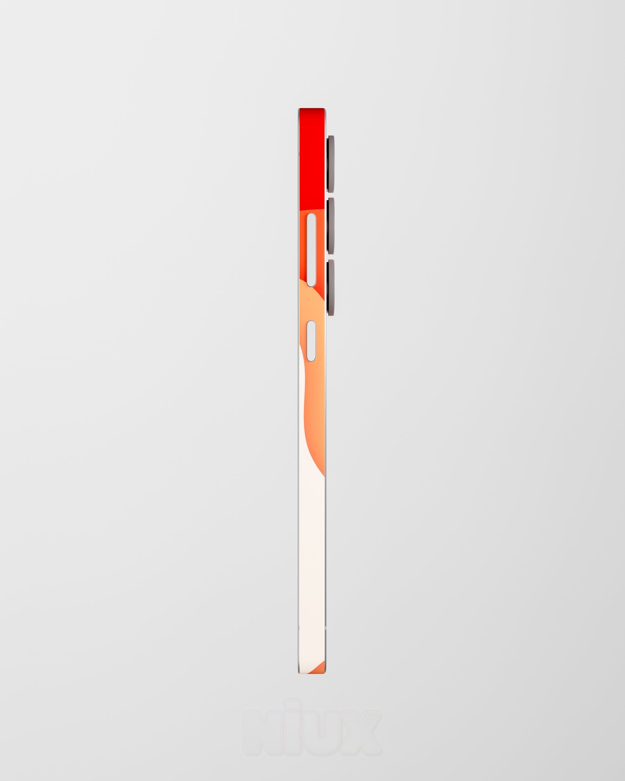 Skin premium para Samsung diseño Flux Flare, vista lateral derecha con ajuste preciso