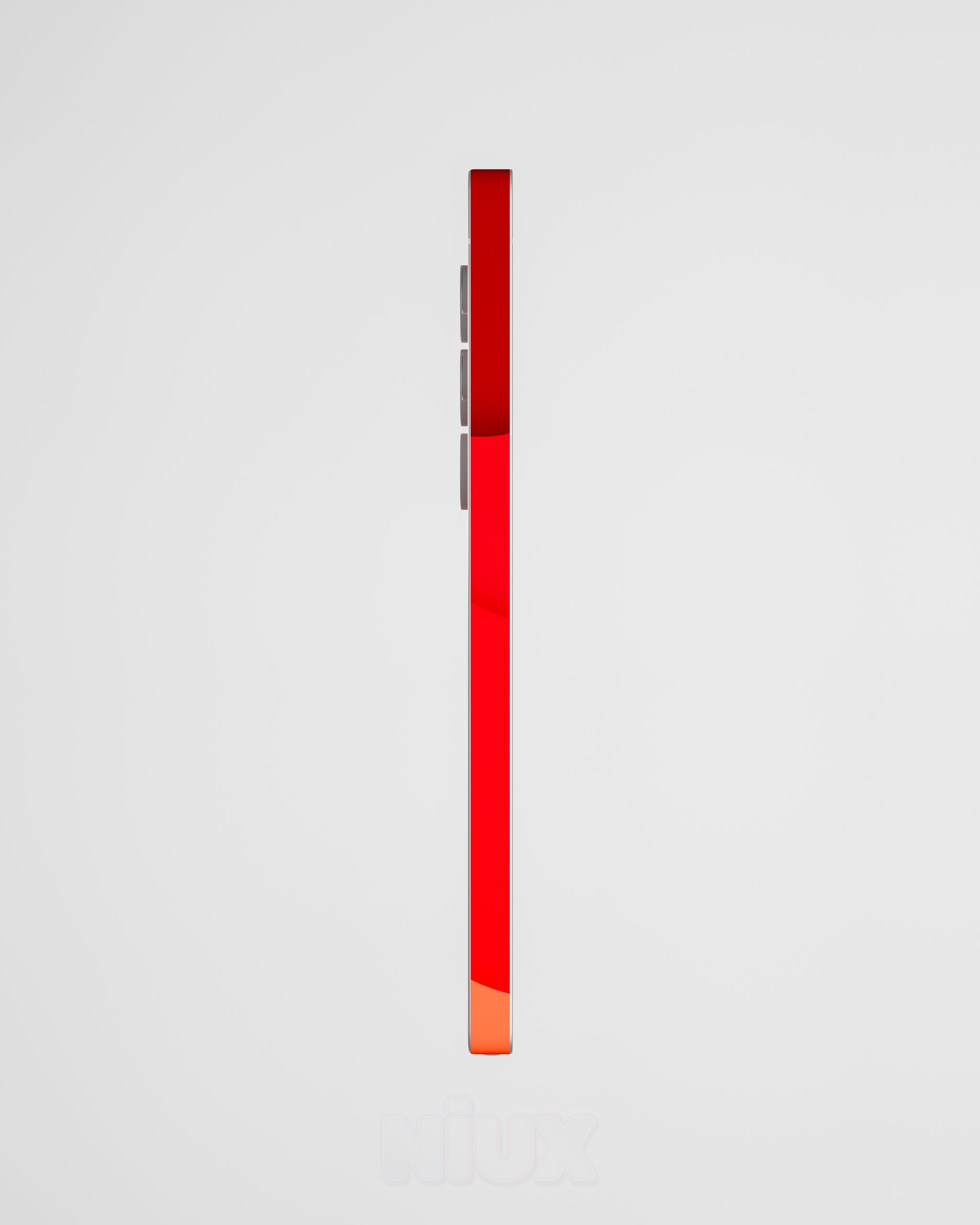 Skin premium para Samsung diseño Flux Flare, vista lateral izquierda con acabado mate