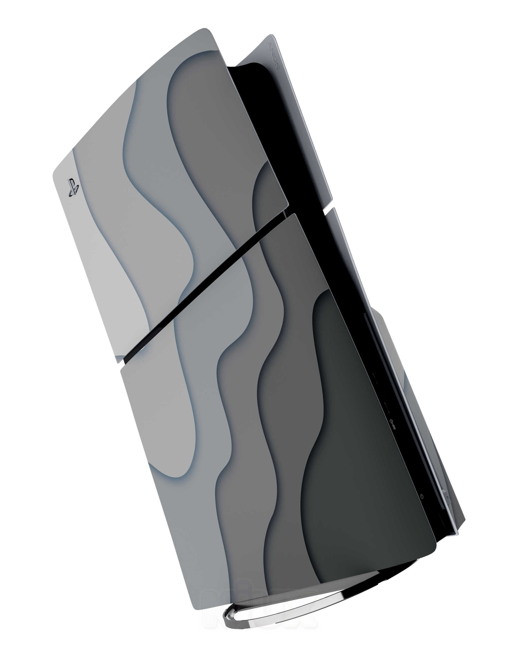 Skin premium para Playstation diseño Flux Fog, vista frontal con acabado mate