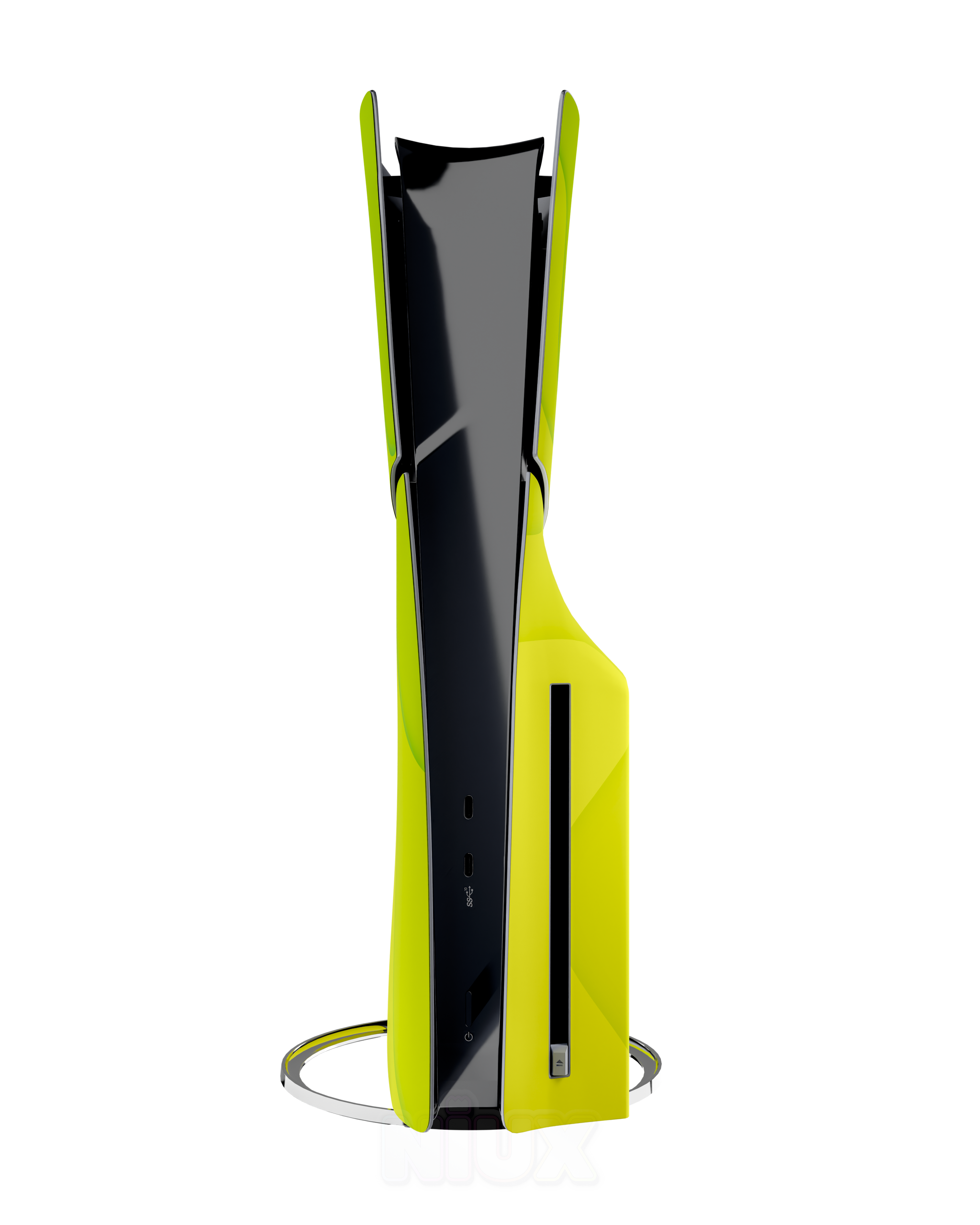 Skin premium para Playstation diseño Flux Lemonwave, vista lateral derecha con ajuste preciso