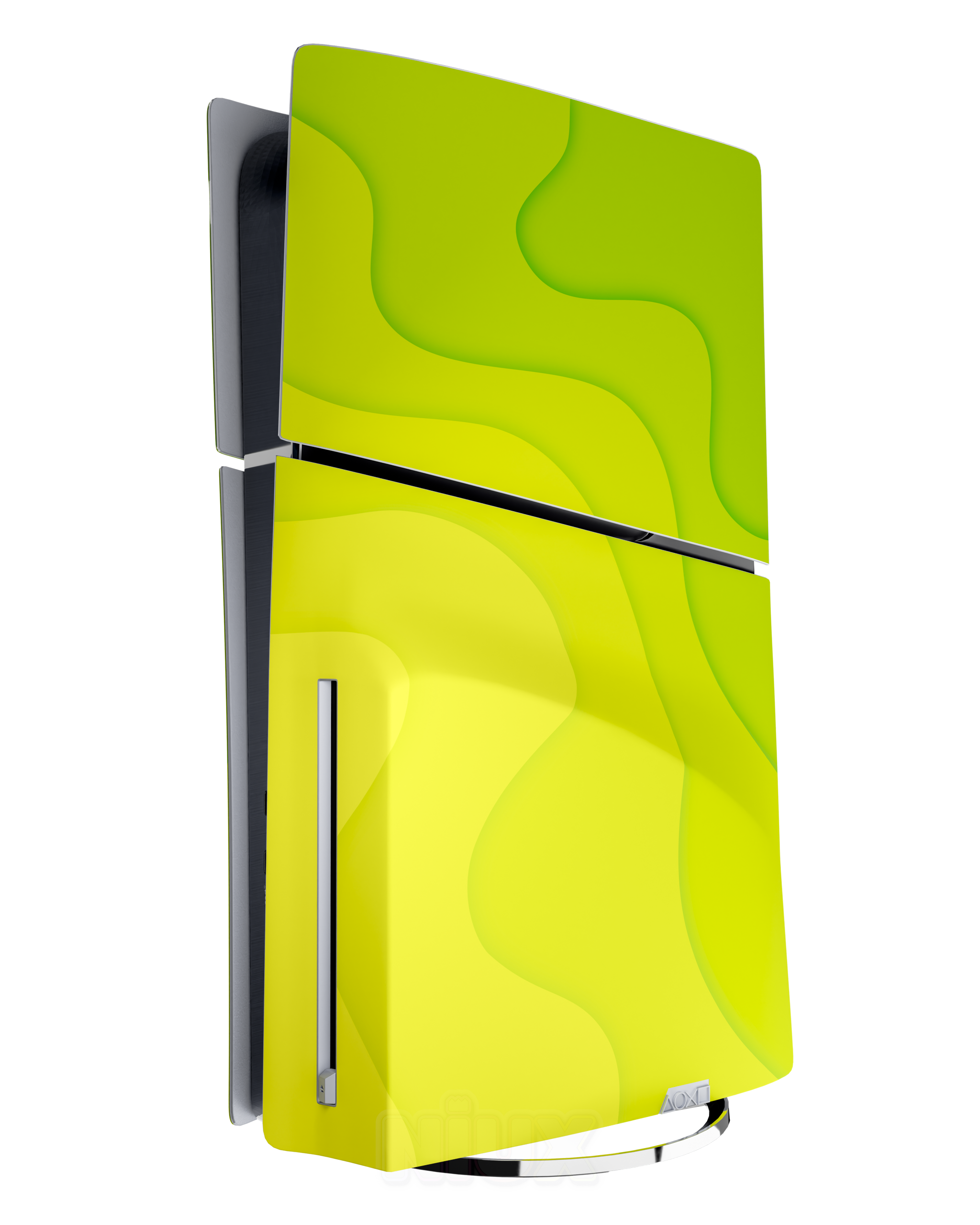 Skin premium para Playstation diseño Flux Lemonwave, vista lateral izquierda con acabado mate