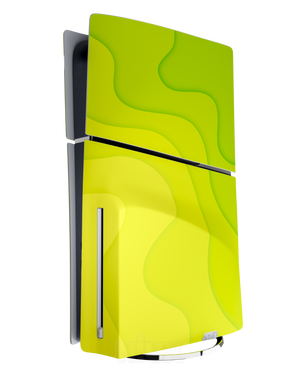 Skin premium para Playstation diseño Flux Lemonwave, vista lateral izquierda con acabado mate