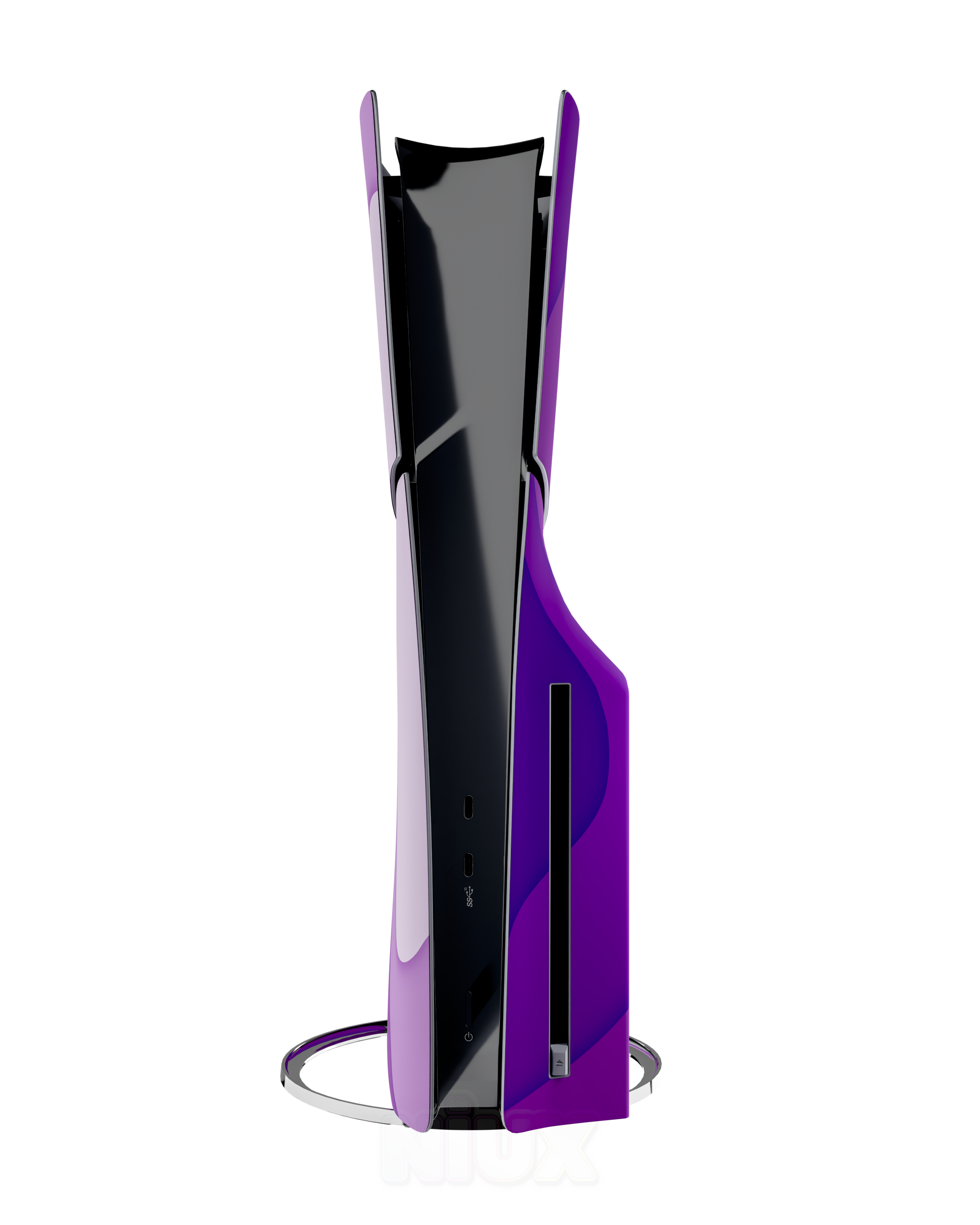 Skin premium para Playstation diseño Flux Myst, vista lateral derecha con ajuste preciso