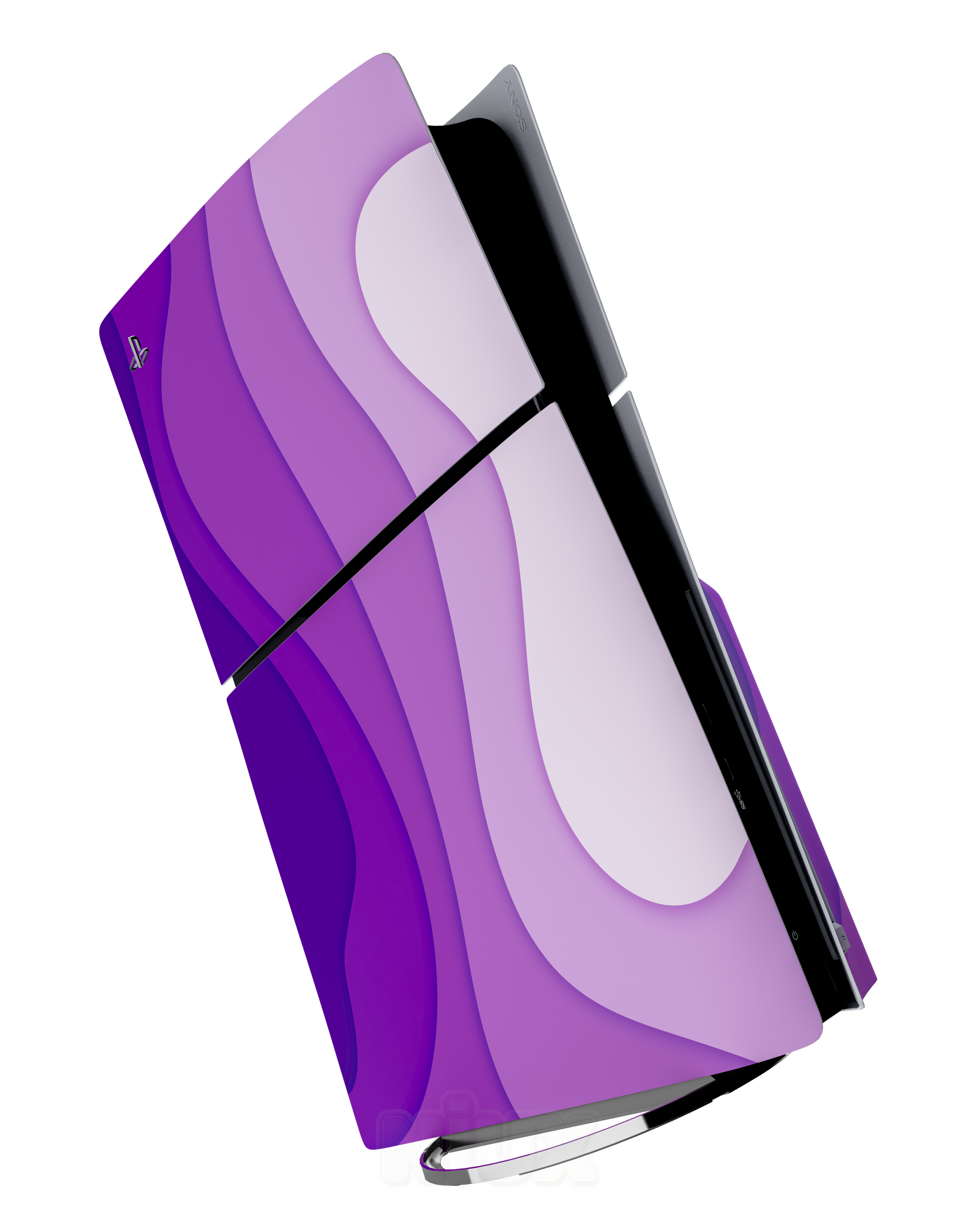 Skin premium para Playstation diseño Flux Myst, vista frontal con acabado mate