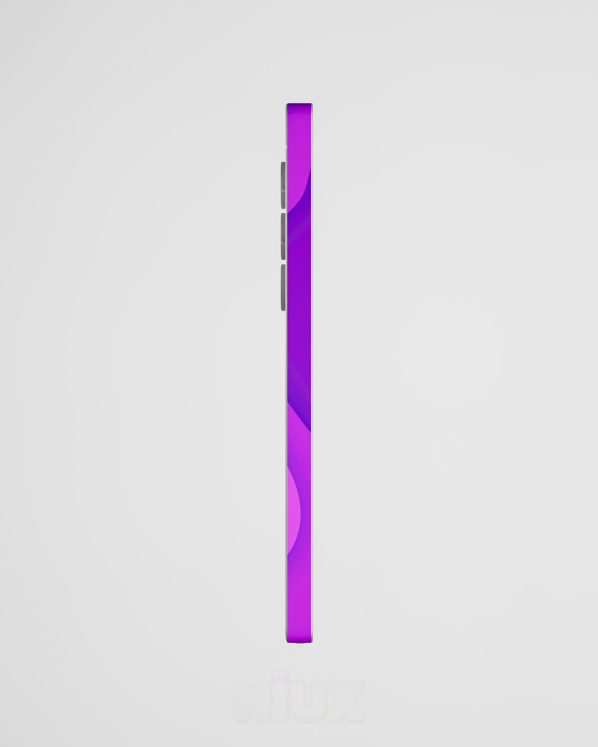 Skin premium para Samsung diseño Flux Myst, vista lateral izquierda con acabado mate