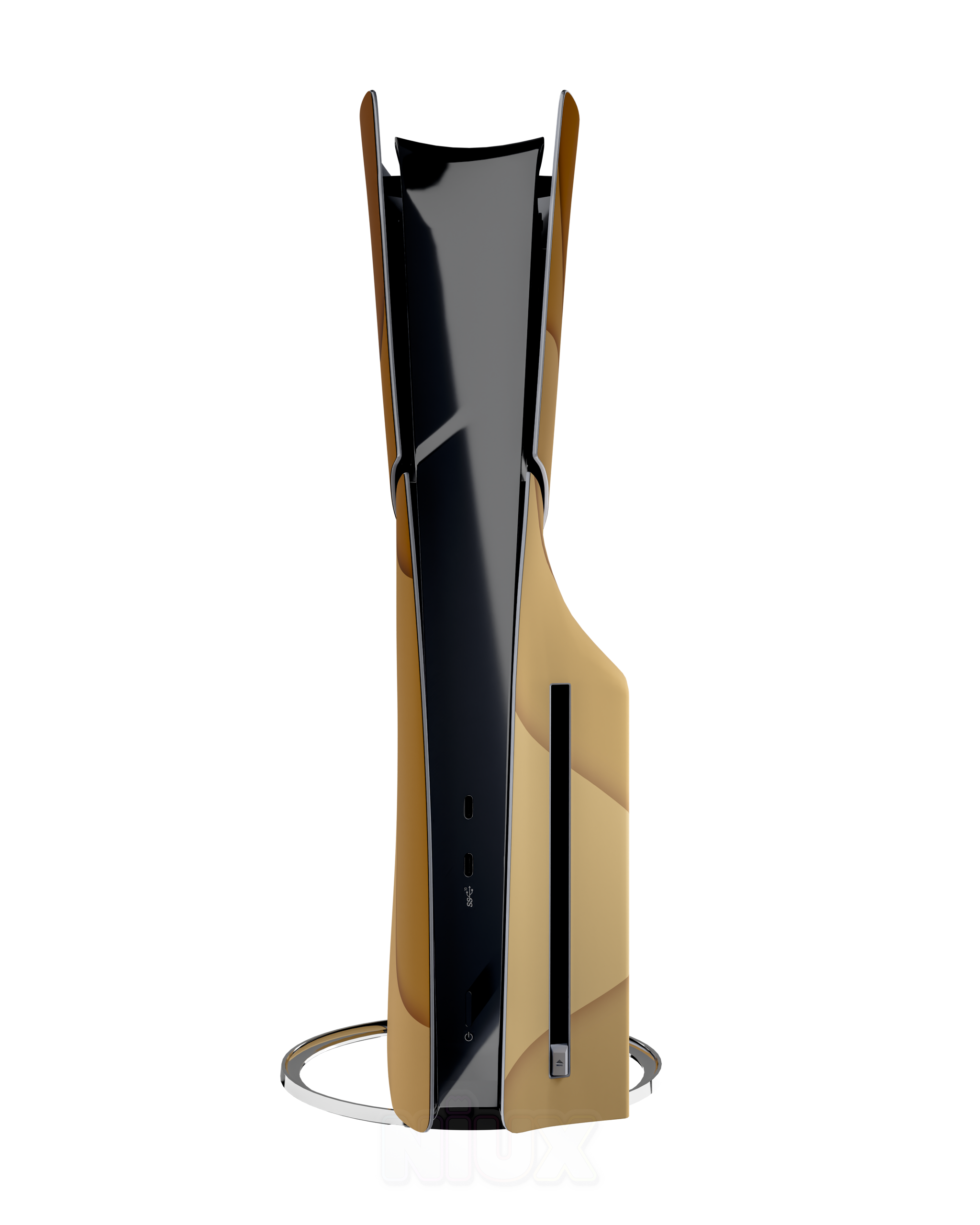 Skin premium para Playstation diseño Flux Sienna, vista lateral derecha con ajuste preciso