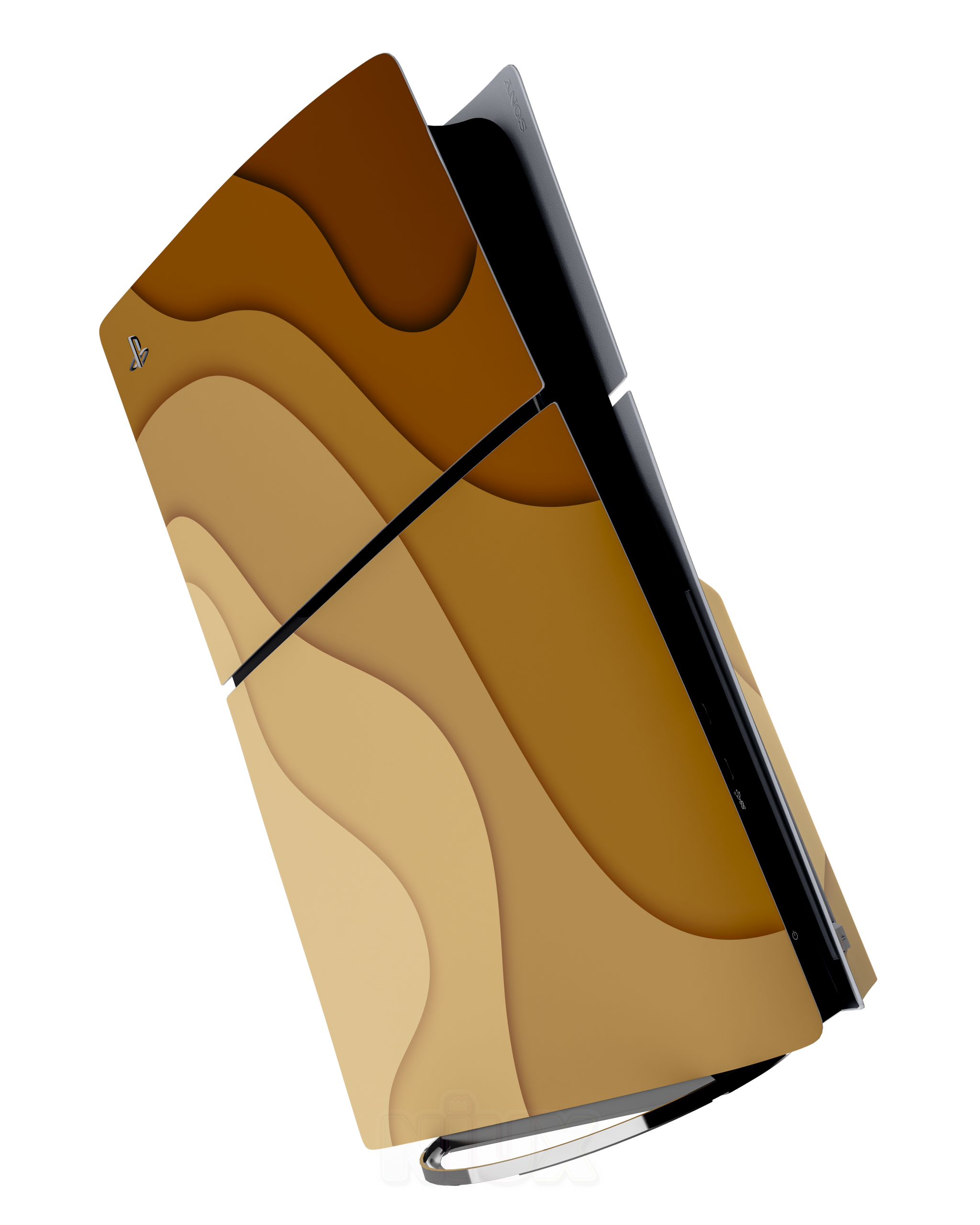 Skin premium para Playstation diseño Flux Sienna, vista frontal con acabado mate