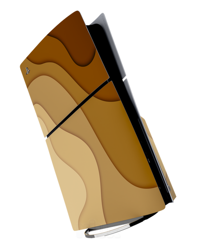 Skin premium para Playstation diseño Flux Sienna, vista frontal con acabado mate