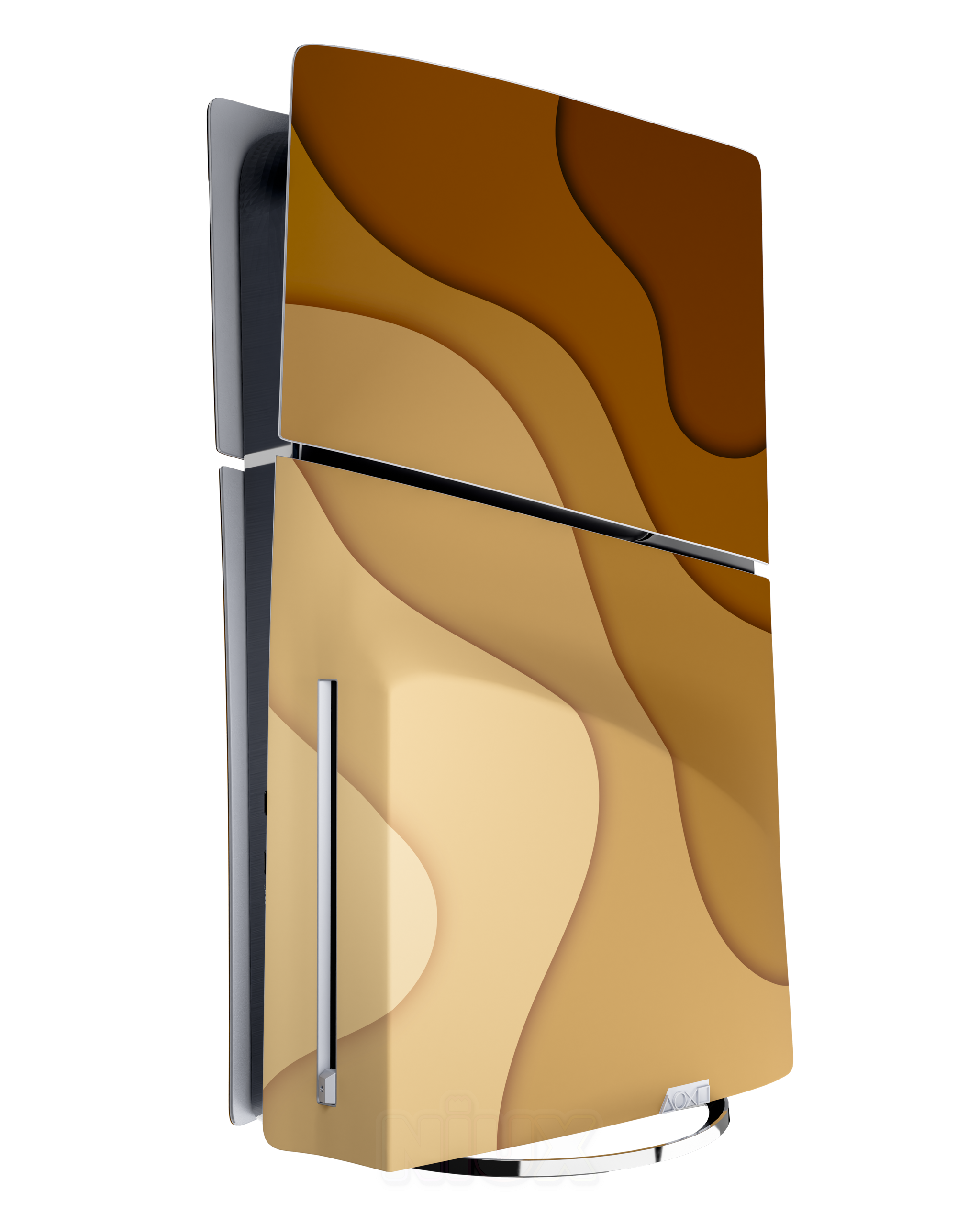 Skin premium para Playstation diseño Flux Sienna, vista lateral izquierda con acabado mate