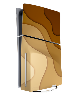 Skin premium para Playstation diseño Flux Sienna, vista lateral izquierda con acabado mate