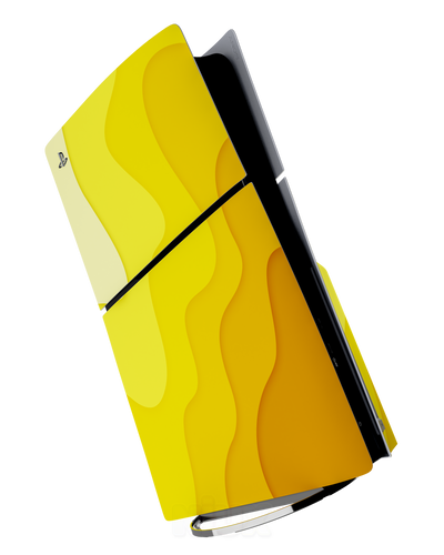 Skin premium para Playstation diseño Flux Solar, vista frontal con acabado mate