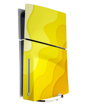 Skin premium para Playstation diseño Flux Solar, vista lateral izquierda con acabado mate