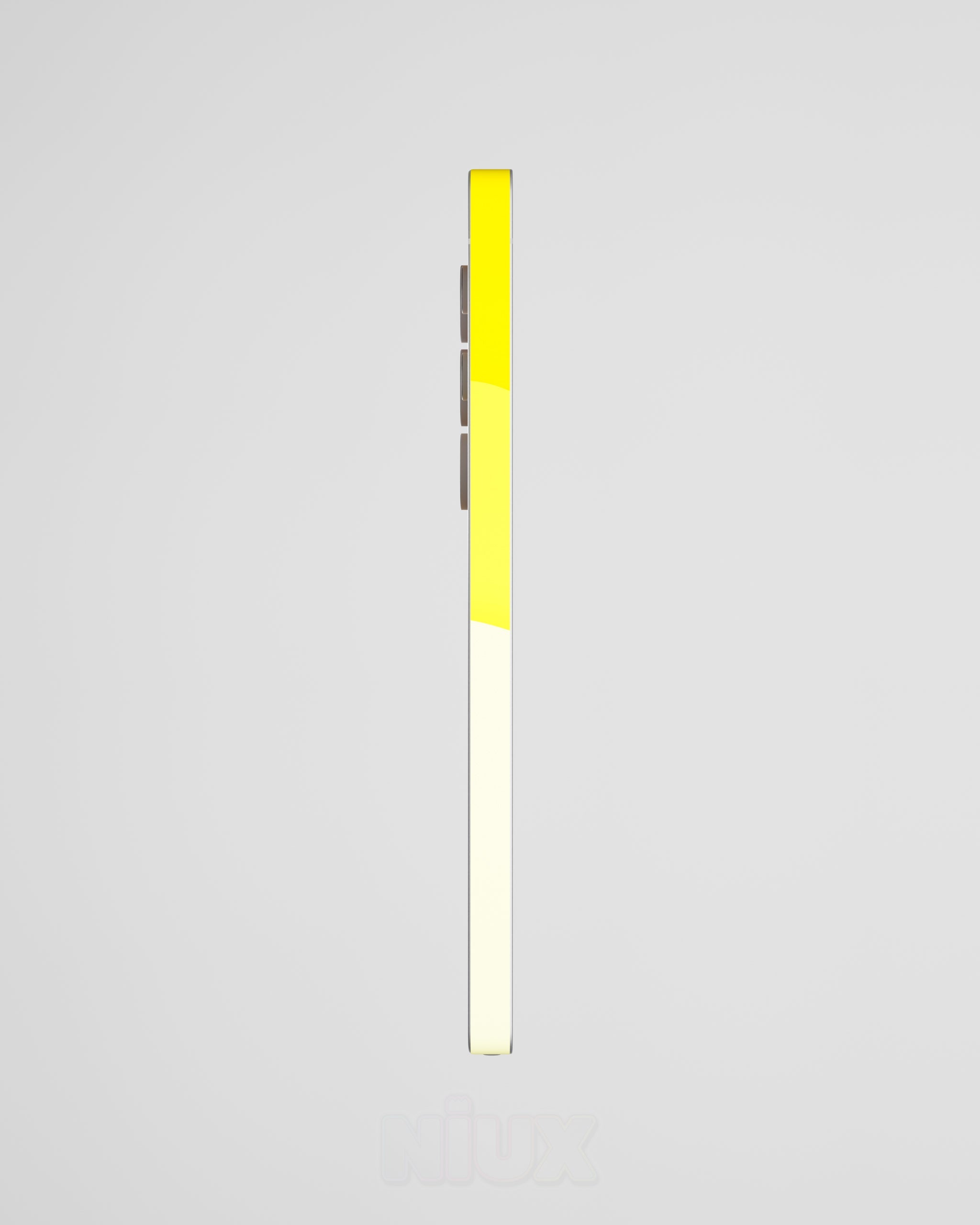 Skin premium para Samsung diseño Flux Solar, vista lateral izquierda con acabado mate