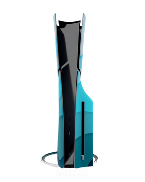 Skin premium para Playstation diseño Flux Tide, vista lateral derecha con ajuste preciso