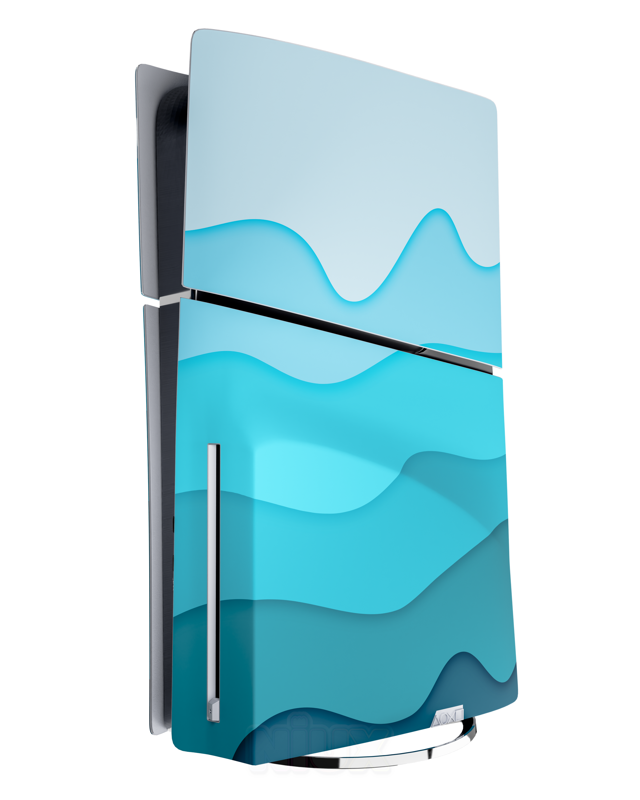 Skin premium para Playstation diseño Flux Tide, vista lateral izquierda con acabado mate