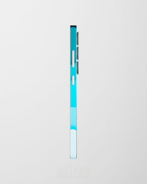 Skin premium para Samsung diseño Flux Tide, vista lateral derecha con ajuste preciso