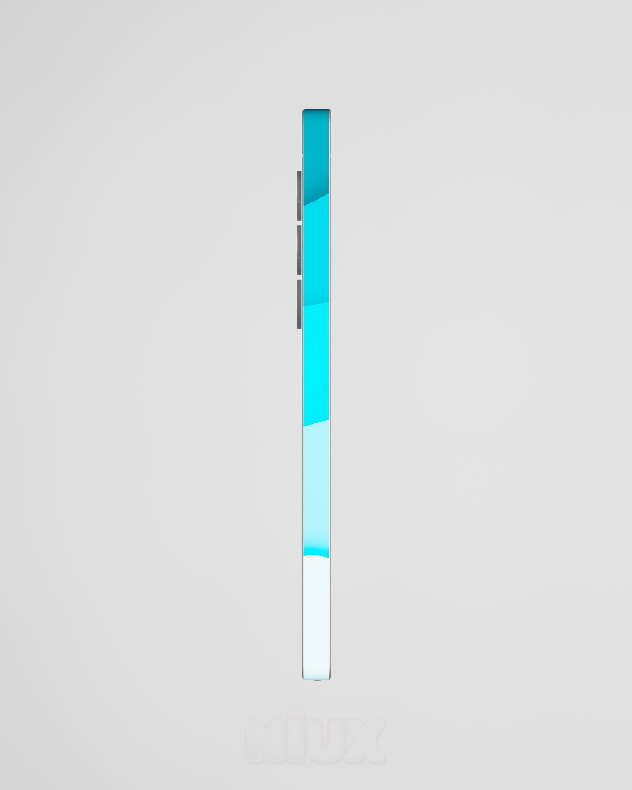 Skin premium para Samsung diseño Flux Tide, vista lateral izquierda con acabado mate