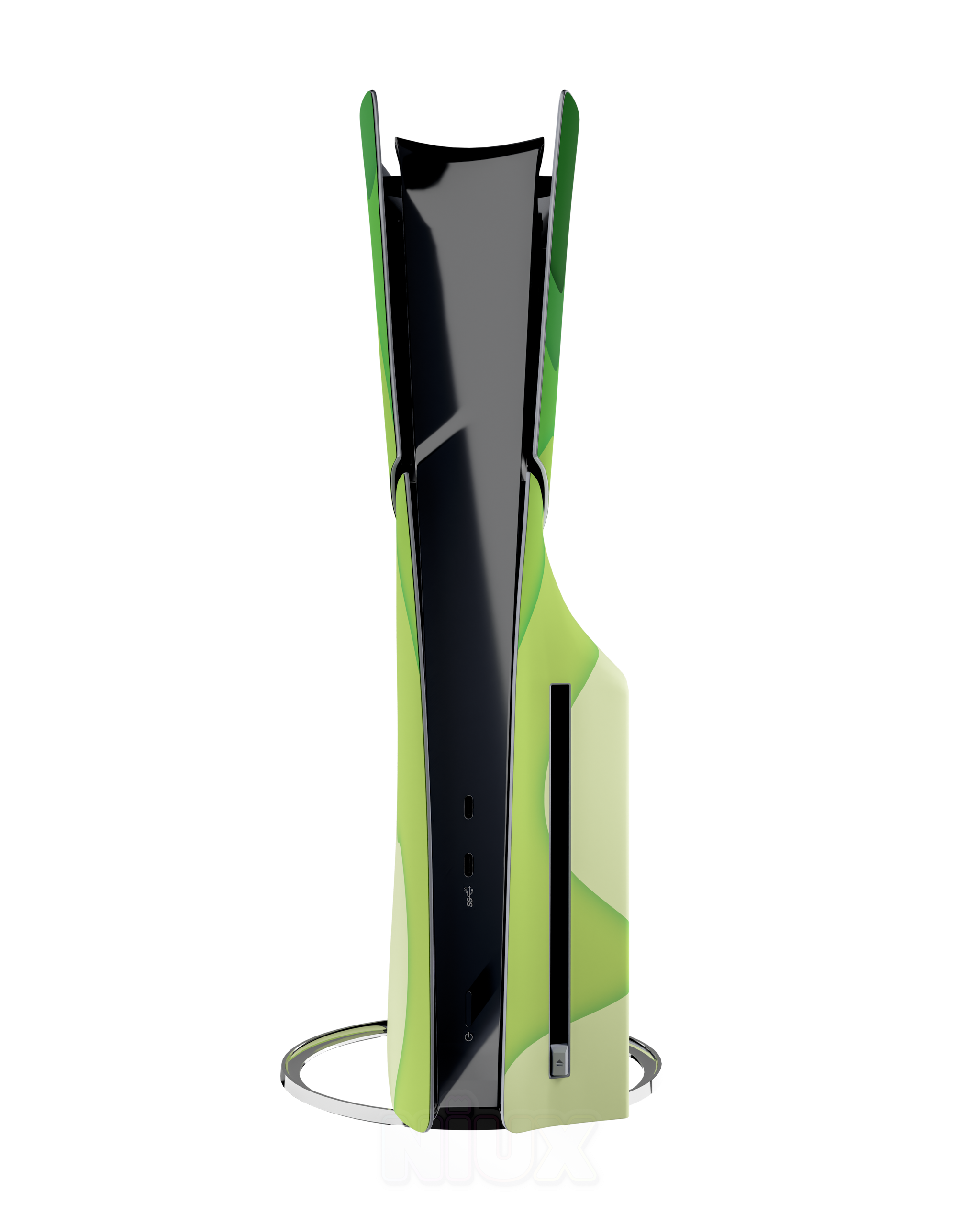 Skin premium para Playstation diseño Flux Verde Terra, vista lateral derecha con ajuste preciso