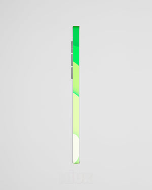 Skin premium para Samsung diseño Flux Verde Terra, vista lateral izquierda con acabado mate